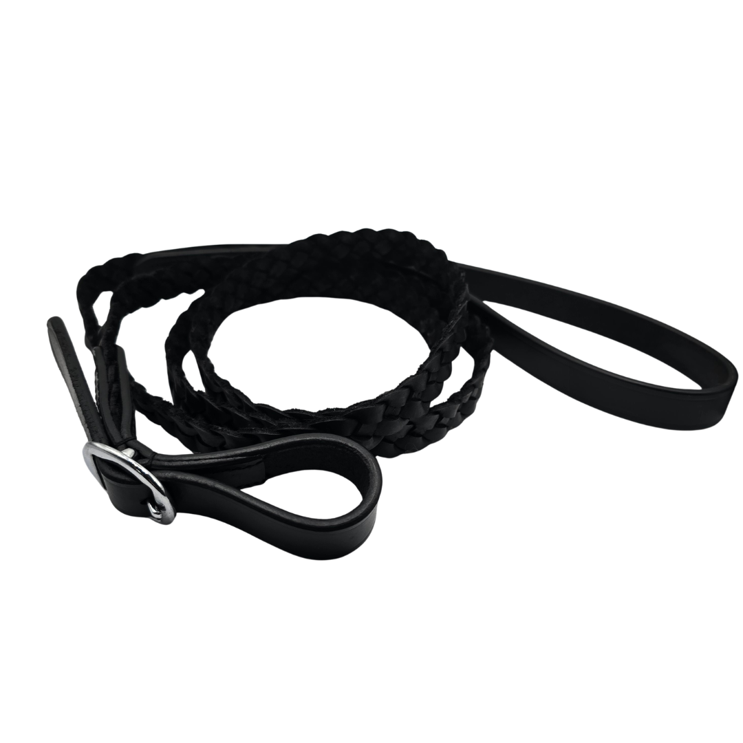 GES Hand Plaited Inhand Lead- Black