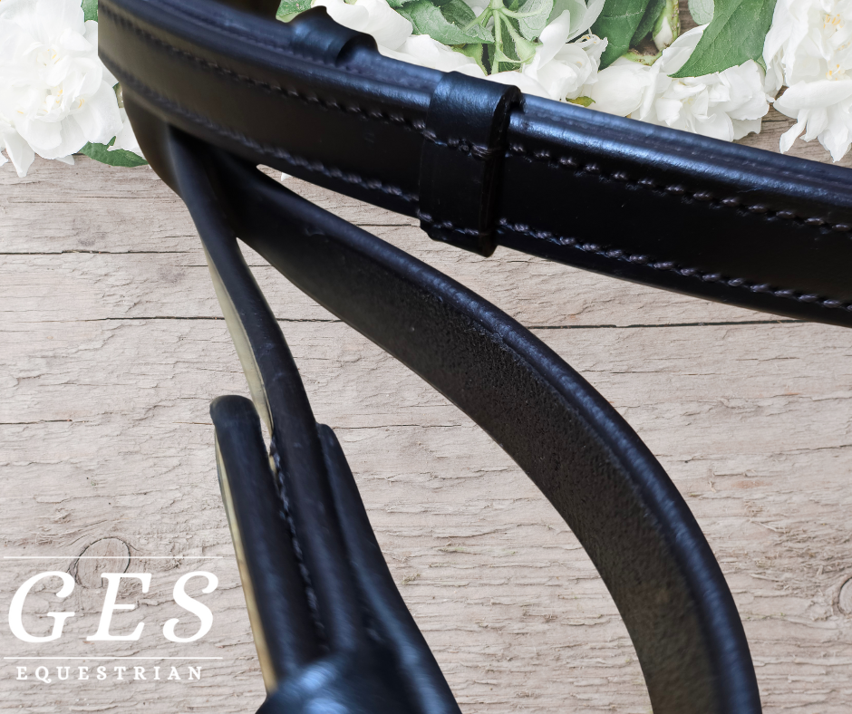 GES Leather Reins With Rubber Grip Back- Havana Brown
