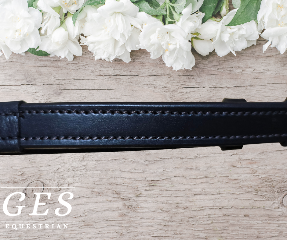 GES Leather Reins With Rubber Grip Back- Havana Brown