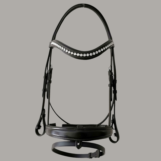 Reno Snaffle Bridle Black with Grip Reins