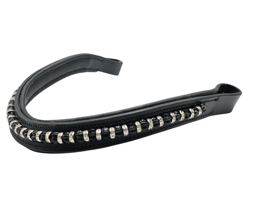 Black And Silver Rhinestone Browband