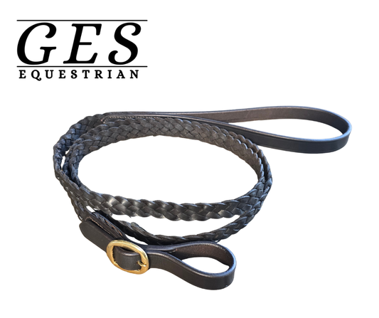 GES Hand Plaited Inhand  Lead- Havana Brown
