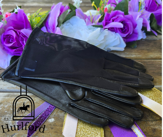 Hurlford Adults Black Cool Mesh Gloves