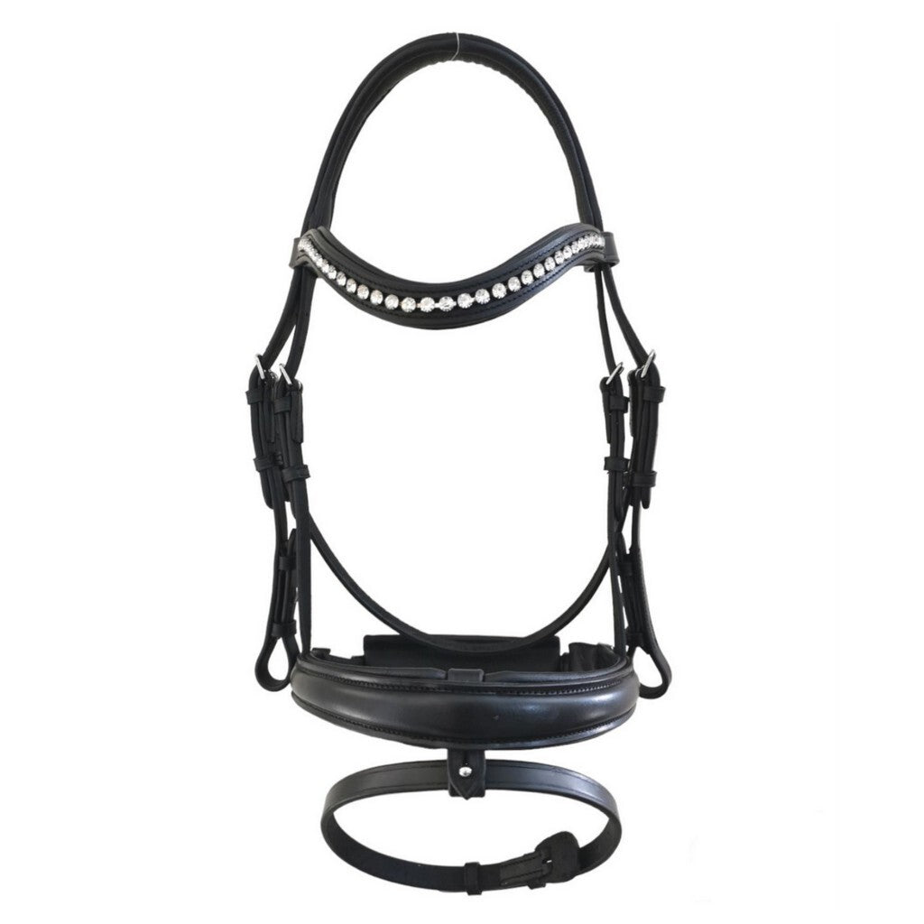 Reno Snaffle Bridle Black with Grip Reins